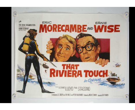 That Riviera Touch (1966) Quad Poster, UK Quad poster for this Morecambe and Wise spin off film - rolled with light fold mark