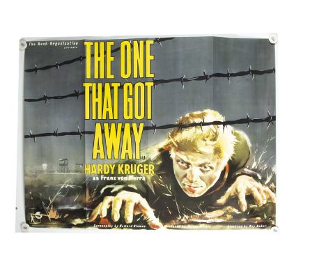 The One That Got Away (1957) Quad Poster, UK Quad poster for this little known WWII Drama with striking artwork (artist unkno