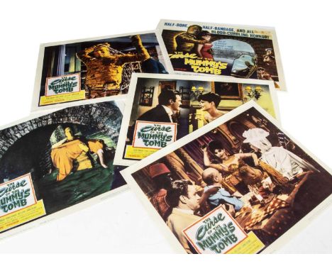Curse of the Mummy's Tombs Lobby Cards, five USA Lobby Cards / FOH Stills for Curse of The Mummy's Tomb - all measure 11" by 
