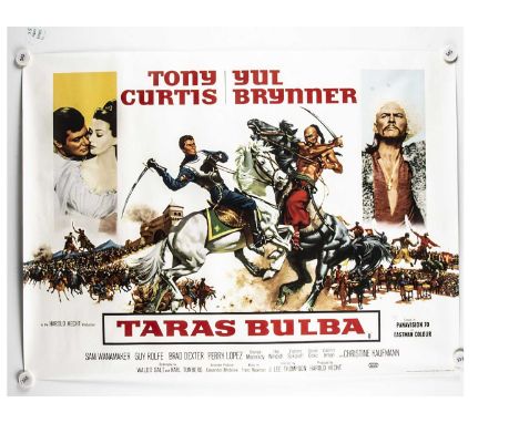 Taras Bulba (1962) Quad Posters, four copies of the UK Quad poster for the Historical adventure starring Yul Brinner and Tony