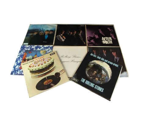 Rolling Stones LPs, eight UK 'Boxed' Label Reissue albums comprising Rolling Stones, Rolling Stones No 2, Aftermath, Between 