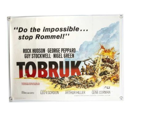 Tobruk (1967) Quad Posters, five copies of the UK Quad poster for this classic WWII film starring Rock Hudson and George Pepp
