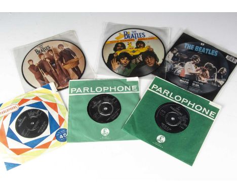 Beatles 7" Singles, approximately forty singles including Picture Discs, a mixture of Originals and reissues with titles incl