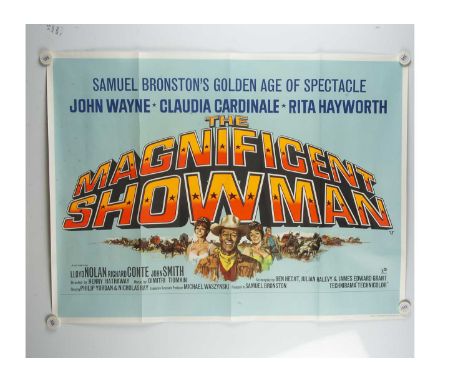 The Magnificent Showman (1964) Quad Poster, UK Quad poster for this western starring John Wayne - rolled with light fold mark