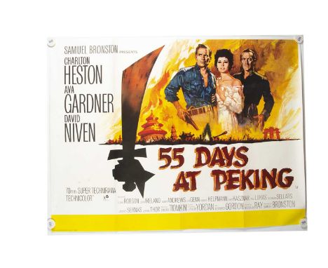 55 Days At Peking (1958) Quad Posters, two copies of the UK Quad poster for this Epic in the backdrop of the China Rebellion 