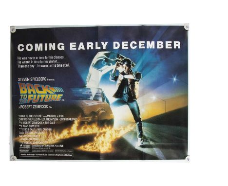 Back To The Future (1985) UK Advance Quad Poster, UK Advance Quad for this iconic eighties movie starring Michael J Fox and C