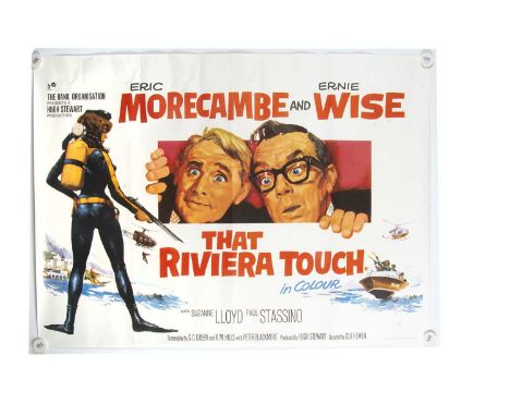 That Riviera Touch (1966) Quad Poster, UK Quad poster for this Morecambe and Wise spin off film - rolled with light fold mark