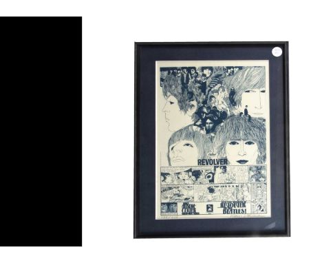 Beatles / Klaus Voormann Poster,  limited edition (155/555) print of the artwork for Revolver and Beatles Cartoon - hand numb