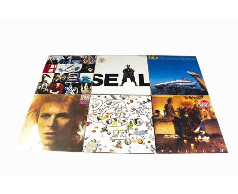 Rock / Indie LPs, fourteen albums of mainly Rock and Indie with artists comprising U2, Blur, Go-Betweens, Led Zeppelin, Rolli