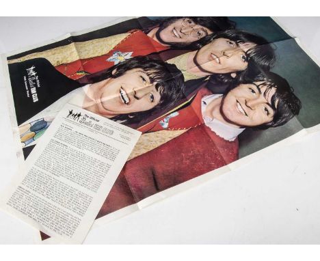 Beatles Fan Club Poster, The Beatles - 1968 Fan Club poster with associated Summer 1968 Newsletter - Poster folded and in Exc