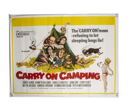 Carry On Camping (1970) Quad Poster, UK Quad poster for this classic Carry On film starring Barbara Windsor, Kenneth Williams