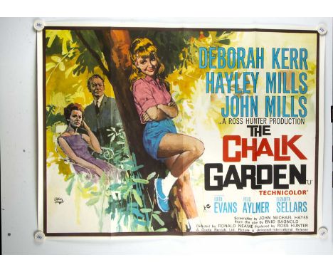 Chalk Garden (1964) UK Quad poster, UK Quad Poster for the film starring Hayley Mills with Pulford artwork - rolled with ligh