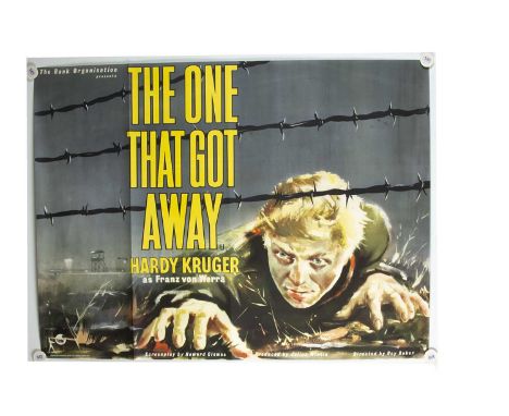 The One That Got Away (1957) Quad Poster, UK Quad poster for this little known WWII Drama with striking artwork (artist unkno