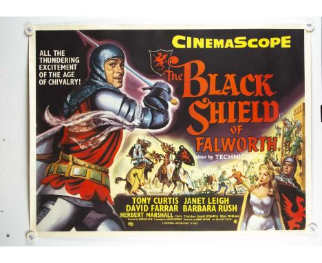 The Black Shield of Falworth (1953) Quad Poster, UK Quad poster for the Medieval Adventure starring Tony Curtis and Janet Lei