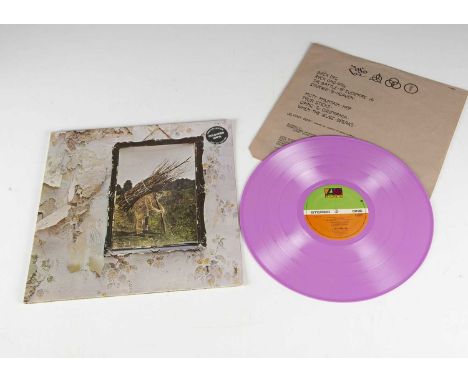 Led Zeppelin LP, Led Zeppelin IV (Four Symbols) LP - UK Lilac Vinyl Release 1978 on Atlantic (K 50008) - Gatefold Sleeve with