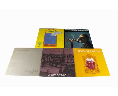 Lindisfarne LPs, five original UK Albums by Lindisfarne / Alan Hull comprising Nicely Out of Tune (Textured Sleeve / Pink Scr