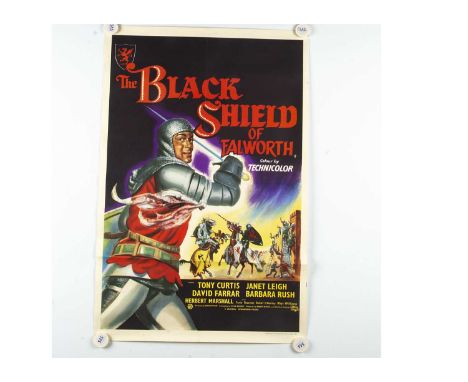 The Black Shield of Falworth (1953) Double Crown Poster, UK Double Crown poster for the Medieval Adventure starring Tony Curt