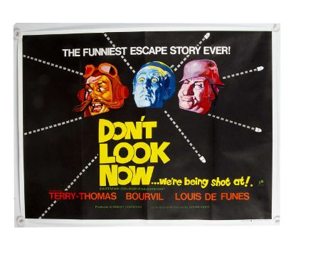 Don't Look Now We're Being Shot At (1966) Quad Poster, UK Quad poster for this comedy starring Terry Thomas - rolled with lig