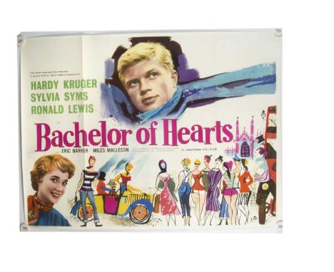 Bachelor of Hearts (1958) Quad Posters, two copies of the UK Quad poster for this comedy with starring Sylvia Syms and Harry 