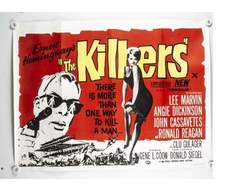 The Killers (1964) Quad Poster, UK Quad poster for this Ernest Hemingway Adaptation starring Lee Marvin and Angie Dickinson -