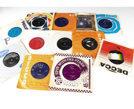 Sixties 7" Singles, twelve singles by mainly Sixties artists comprising The Beatles , Screaming Lord Sutch, The Moontrekkers,