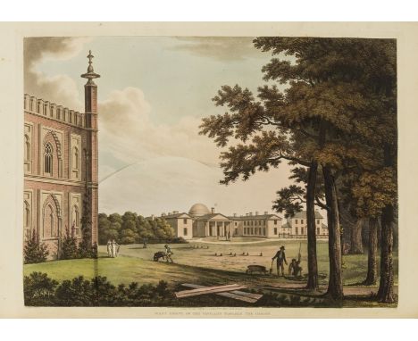 Repton (Humphry) Designs for the Pavillon at Brighton, first edition, allegorical aquatint frontispiece misbound after d1, ha