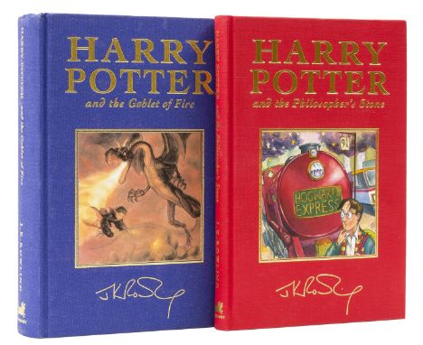 Rowling (J.K.) Harry Potter and the Philosopher's Stone, first deluxe edition, first printing, original cloth with mounted co