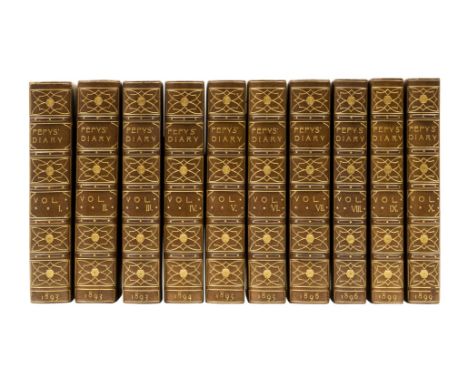Pepys (Samuel) The Diary, edited by Henry B. Wheatley, 10 vol. including Pepysiana and Index vol., no. 62 of 250 Large Paper 