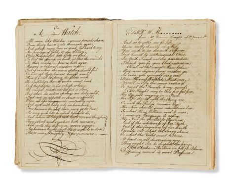 Gunmaker to George III.- Mortimer (Harvey Walklate) and others. Commonplace book, manuscript, 94pp., excluding blanks, includ