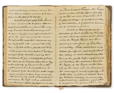 European Travel Journal.- [Journal of a visit to Paris], manuscript, c. 290pp., 6pp. of pen and ink drawings and numerous oth