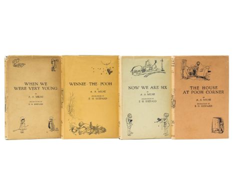 Milne (A. A.) [The Christopher Robin books], 4 vol., comprising When We Were Very Young, first issue with contents page unnum