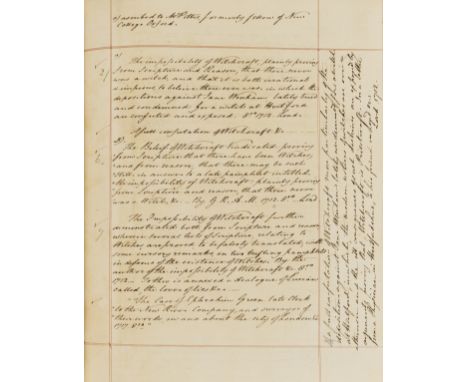 Hertfordshire.- Clutterbuck (Robert, local historian and landowner, 1772-1831) [Autograph manuscript notes relating to Hertfo