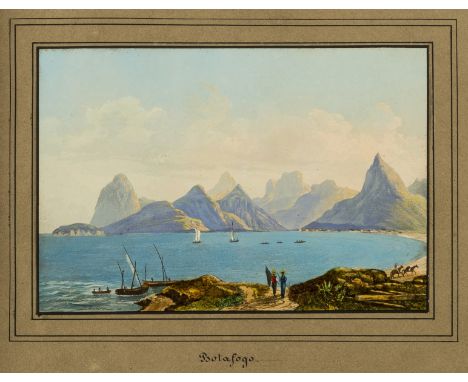 South America.- Brazil.- Steinmann (Johan Jacob) Souvenirs de Rio de Janeiro, lithograph title with vignette borders on brown