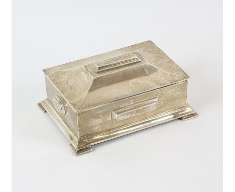 Silver sarcophagus cigarette case early 20th Century. weighable silver 7.5oz 233gmCondition Report:  Base and interior detach