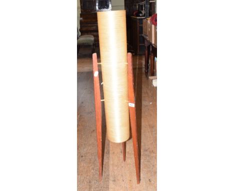 A 1960's Novoplast  free standing rocket lamp, 112.5 cm highWires cut, needs re wiring. 