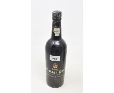A bottle of Quinta do Cachao vintage port, 1967 