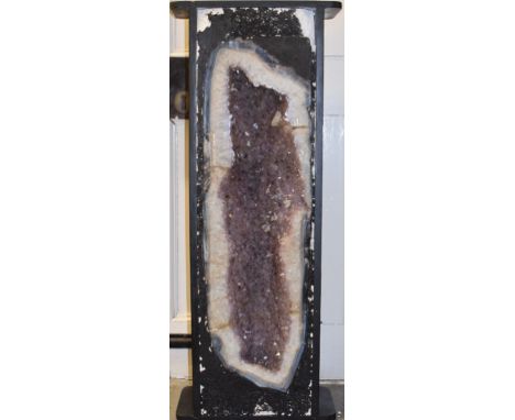 An amethyst geode, 90 cm high, and other assorted minerals (qty) 
