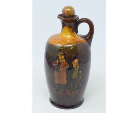 A Royal Doulton Kingsware Gillie and the Fisherman jug and stopper, BL Scotch Whisky, some crazing, 23 cm high 