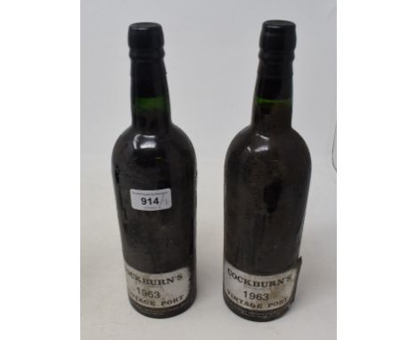 Two bottles of Cockburn's vintage port 1963 (2) 