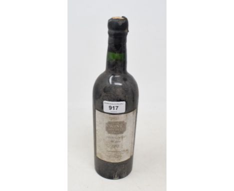A bottle of Warre's vintage port, 1963 (top capsule lacking) 