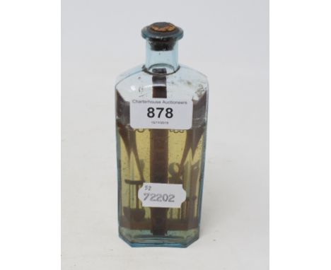 A Cornish folk art 'God in a bottle', 16 cm high 