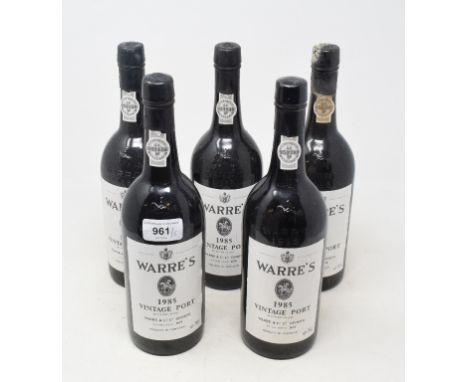 Five bottles of Warre's vintage port, 1985 (5) 