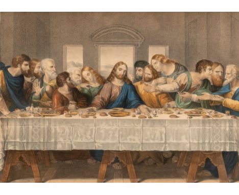 AFTER LEONARDO DA VINCI (3)The Last Supperengravingpublished by F. Lenz in Berlin, No. 523027 x 37together with an engraving 