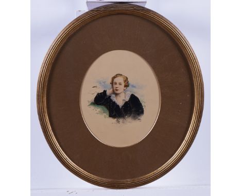 ENGLISH SCHOOL, 19TH CENTURY (2)Portrait of William Burdon-Muller as a boy, wearing a black jacketwatercolour17 x 13.5cmtoget