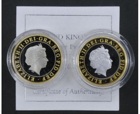 Two Rugby World Cup proof coins. A Royal Mint 1999 Silver Proof Piedfort Rugby World Cup (Hologram Issue) commemorative £2 Co