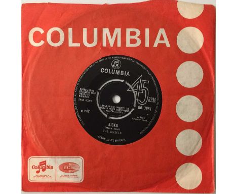 THE WHEELS - KICKS C/W CALL MY NAME 7" (ORIGINAL UK COPY - COLUMBIA DB 7981). Wicked 1966 double header from The Wheels with 