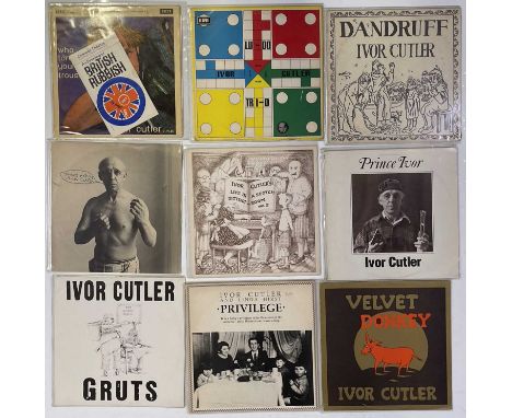 IVOR CUTLER COLLECTION OF 9 LPS.  Near complete run of all LP releases from the legendary Scottish poet and comedian.  To inc