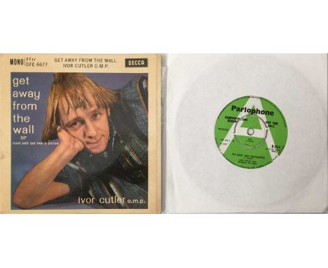 IVOR CUTLER - ORIGINAL UK EP/7" DEMO. Killer bundle of 2 x scarce original 7"/EP recordings from Ivor Cutler. Titles are The 