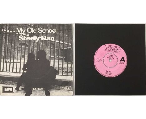 STEELY DAN - ORIGINAL UK PROBE RECORDS 7" DEMOS. Wonderful bundle of 2 x very scarce original UK 7" demos from Steely Dan. Ti