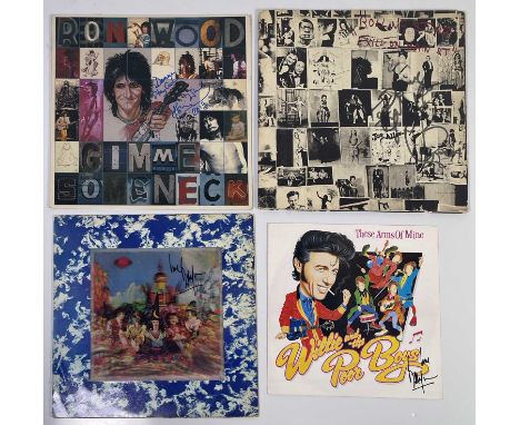 Good selection of Rolling Stones member-signed records to inc: Willie and the Poor Boys - These Arms of Mine signed to front 